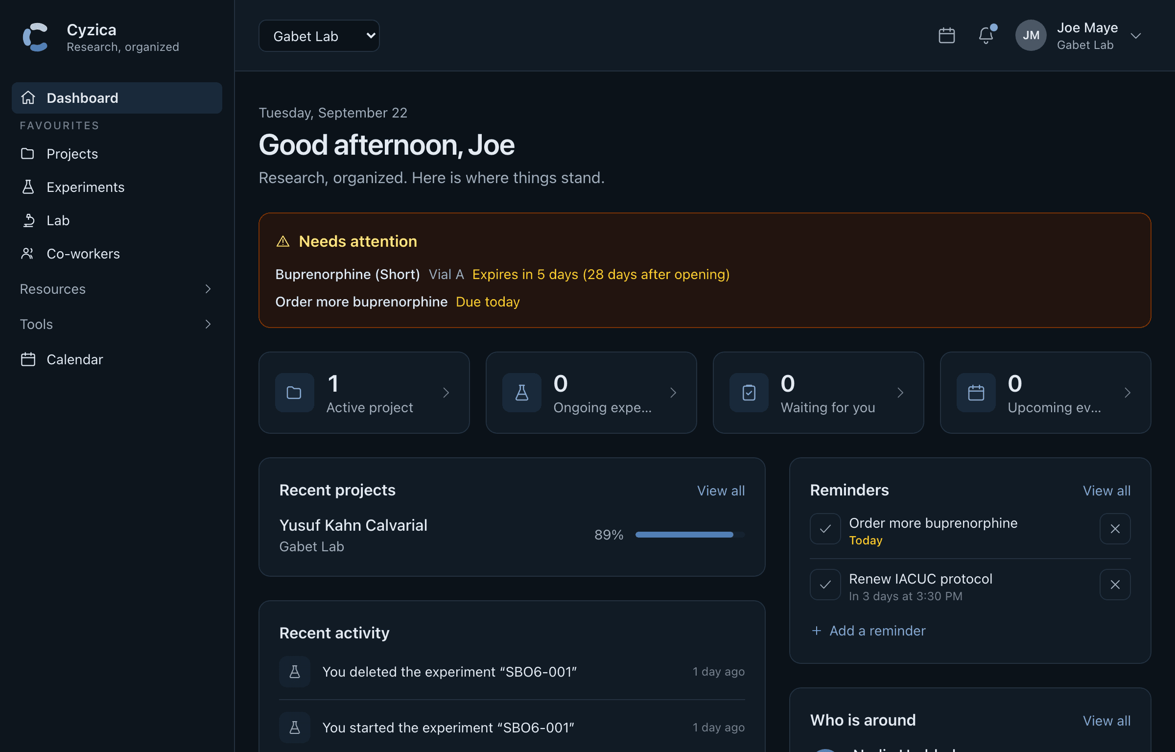 The dashboard: what is running, what needs attention, what is next